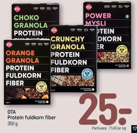 Granola - Protein fuldkorn fiber