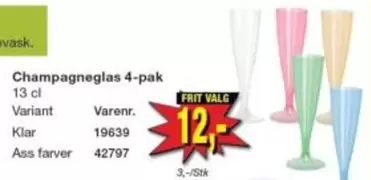 Champagneglas 4-pak