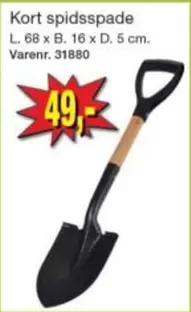 Kort -  spidsspade Varenr. 31880