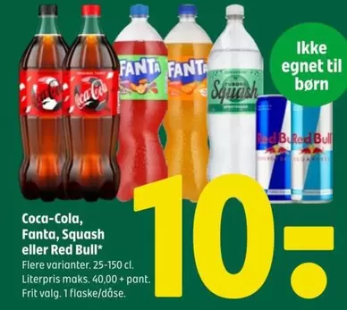 Coca Cola - Coca-Cola, Fanta, Squash eller Red Bull
