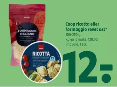 Ricotta Eller Formaggio Revet Ost