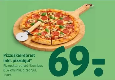 Pizzaskærebræt inkl. pizzahjul