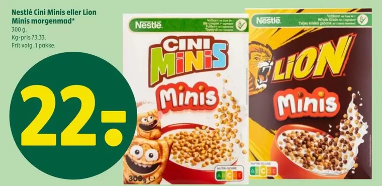Cini Minis eller Lion Minis morgenmad