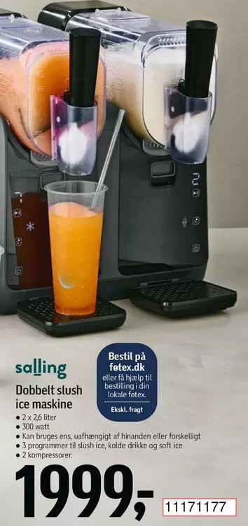 Dobbelt slush ice maskine
