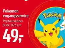 Pokemon - Engangsservice PapTallerken