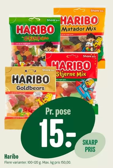 Haribo - Matador Mix, Stjerne Mix, Goldbears