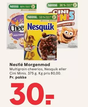 Multigrain cheerios, Nesquik eller Cini Minis