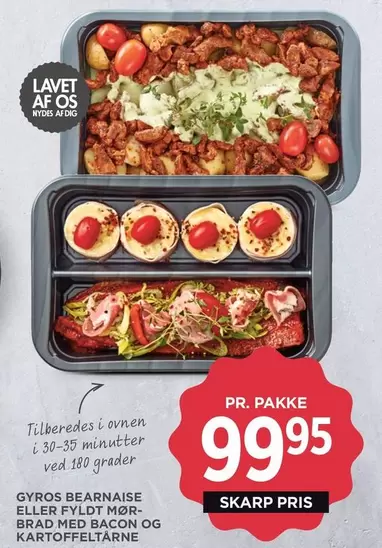 GYROS BEARNAISE ELLER FYLDT MØRBRAD MED BACON OG KARTOFFELTÅRNE