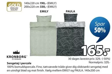 Sengetøj i percale