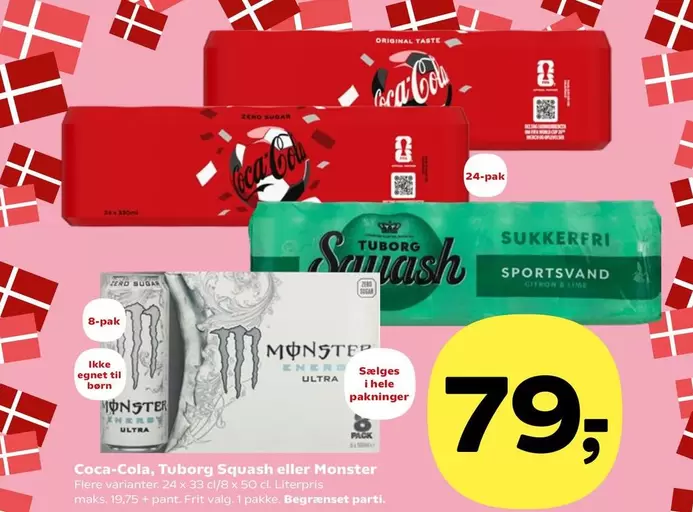 Coca Cola - Coca-Cola, Tuborg Squash eller Monster
