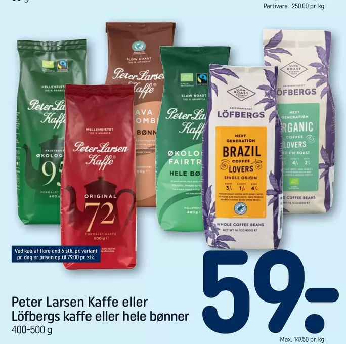Kaffe eller hele bønner