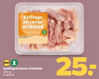 Kyllingestrimler af lärkød