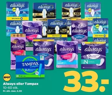 Bio - Always eller Tampax
