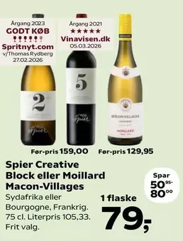 Spier Creative Block eller Moillard Macon-Villages