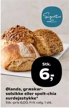 Ølands, græskar-solsikke eller spelt-chia surdejsstykke