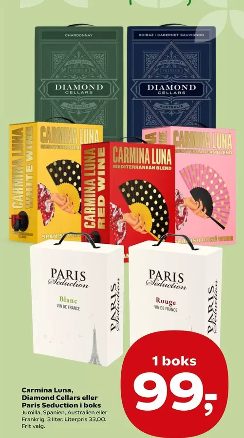 Red - Carmine Luna, Diamond Cellars eller Paris Seduction