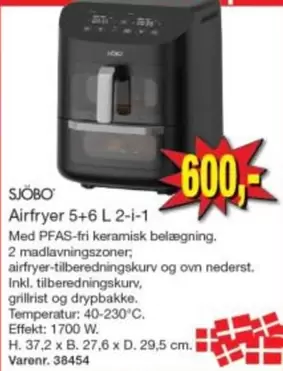 Airfryer 5+6 L 2-i-1