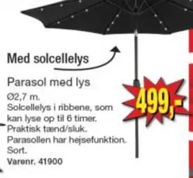 Parasol med lys Varenr. 41900