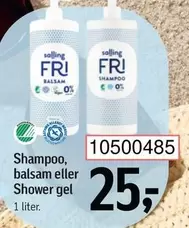 Shampoo, balsam eller Shower gel