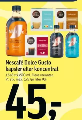 Dolce Gusto kapsler eller koncentrat