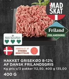 Hakket grisekød 8-12%