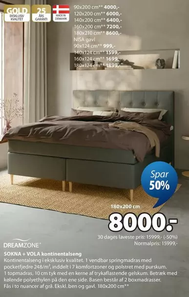 Den - SOKLA + VOLA kontinentalseng
