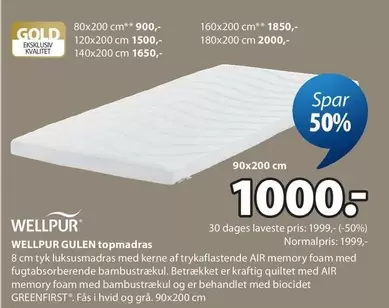 GULEN topmadras 90x200 cm