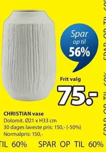 CHRISTIAN vase