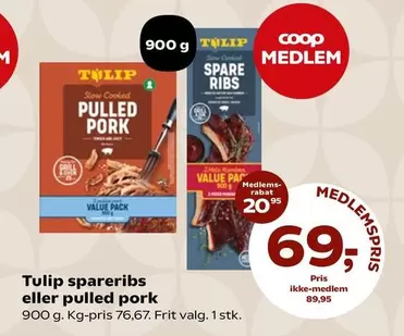 Tulip spareribs eller pulled pork