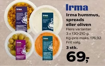 hummus, spreads eller oliven