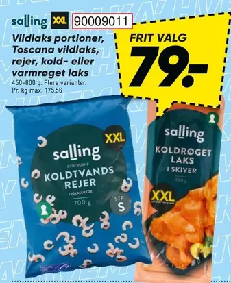 Vildtlaks portioner, Toscana vildtlaks, rejer, kold- eller varmrøget laks 90009011