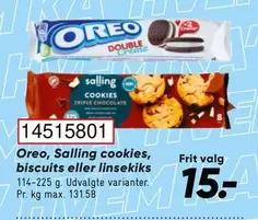 Oreo, Salling cookies, biscuits eller linsekiks