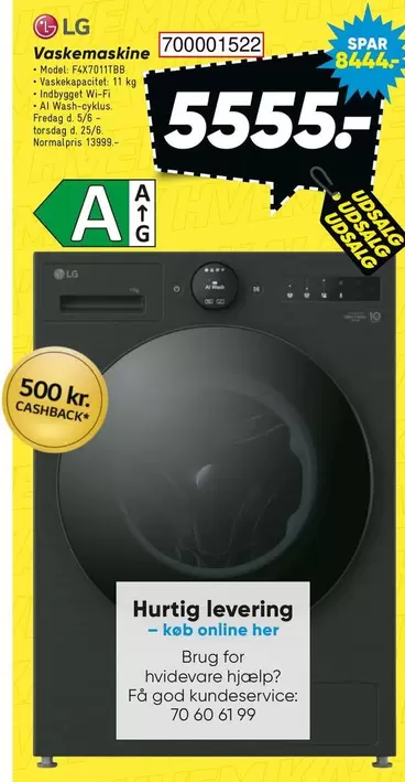 Lg - Vaskemaskine FLC71T10