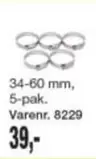 34-60 mm, 5-pak. Varenr. 8229