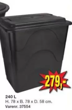 240 L Waste Bin