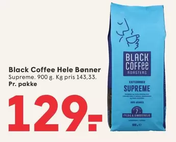 Black Coffee Hele Bønner Supreme