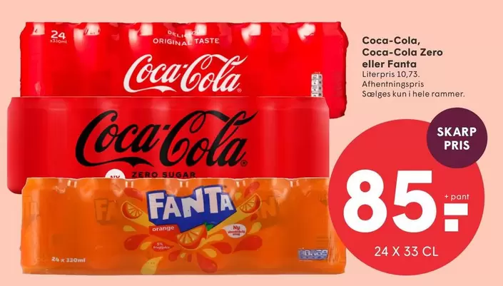 Coca Cola - Coca-Cola, Coca-Cola Zero eller Fanta