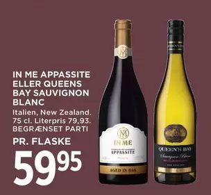 IN ME APPASSITE ELLER QUEENS BAY SAUVIGNON BLANC
