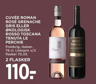 CUVÉE ROMAN ROSÉ GRENACHE GRIS ELLER ØKOLOGISK ROSSO TOSCANA