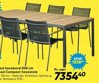 havebord Compact havestole