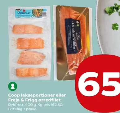 Coop lakseportioner eller Freja & Frigg orredfilet