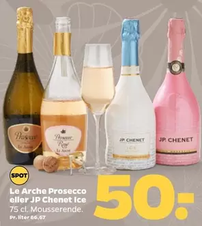 Le Arche Prosecco eller JP Chenet Ice