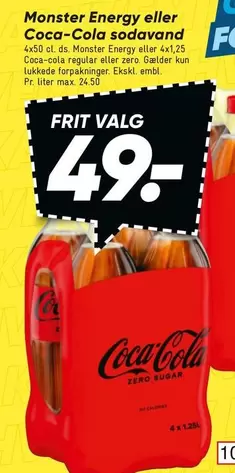 Coca Cola - Monster Energy eller sodavand