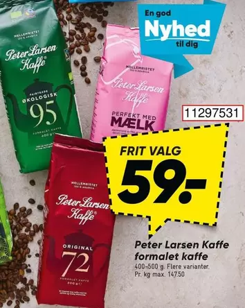 Peter Larsen Kaffe formalet kaffe