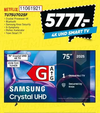 TU75U7025F 4K UHD SMART TV
