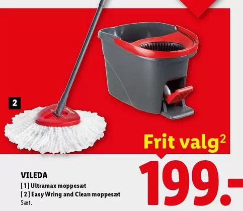 Easy - [1] Ultramax moppesæt / [2]  Wring and Clean moppesæt