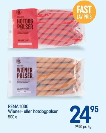 Wiener- eller hotdogpølser