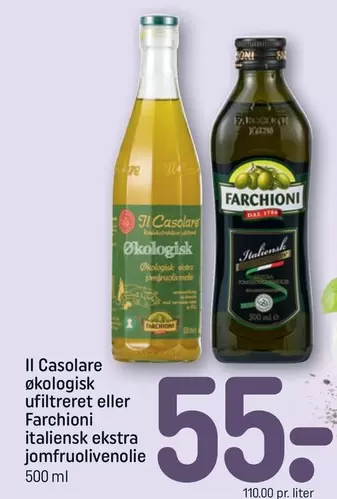økologisk ufiltreret eller italiensk ekstra jomfruolivenolie