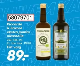 Piccardo & Savoré ekstra jomfru olivenolie 58079701