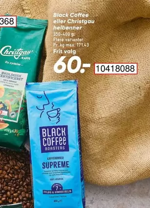 Black Coffee eller Christgau helbenner 350-400 g